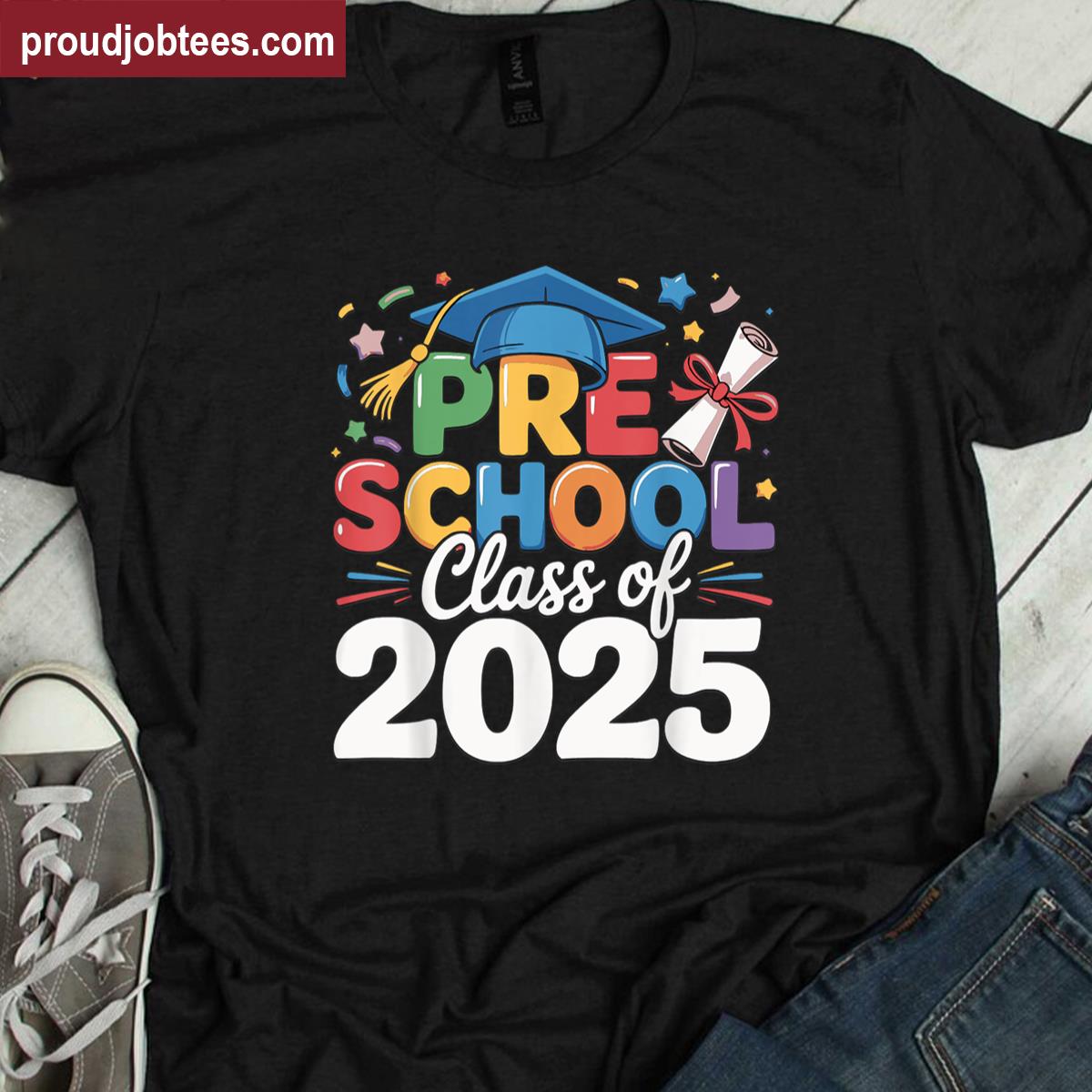 Preschool Class Of 2025 Kids Graduation Shirt