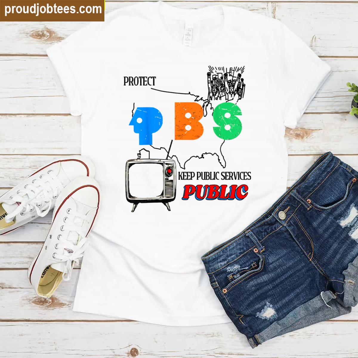 Protect Pbs Save Public Broadcasting Service 80s Nostalgia Shirt