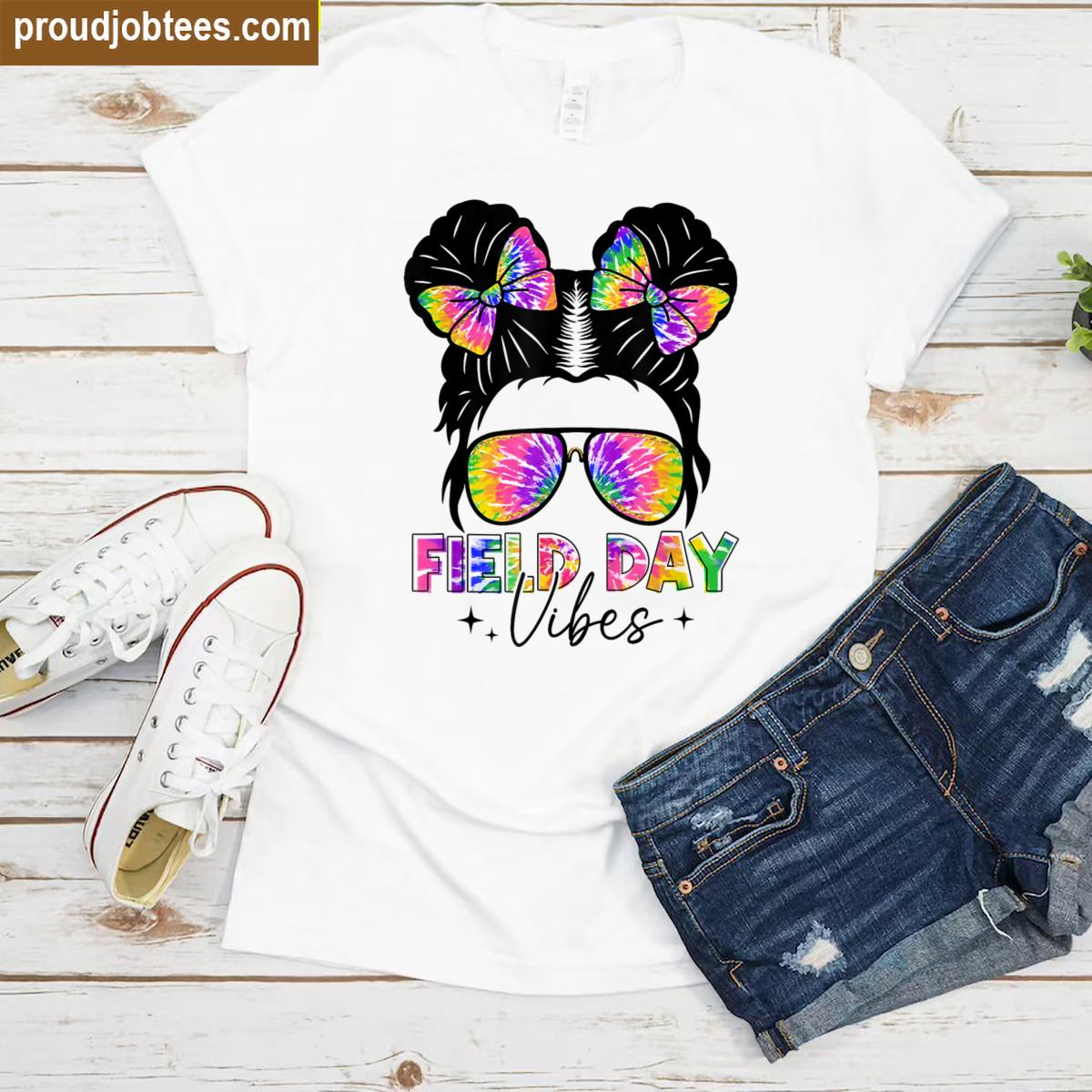 School Field Day Fun Tie Dye Field Day 2025 Girls Kids Shirt