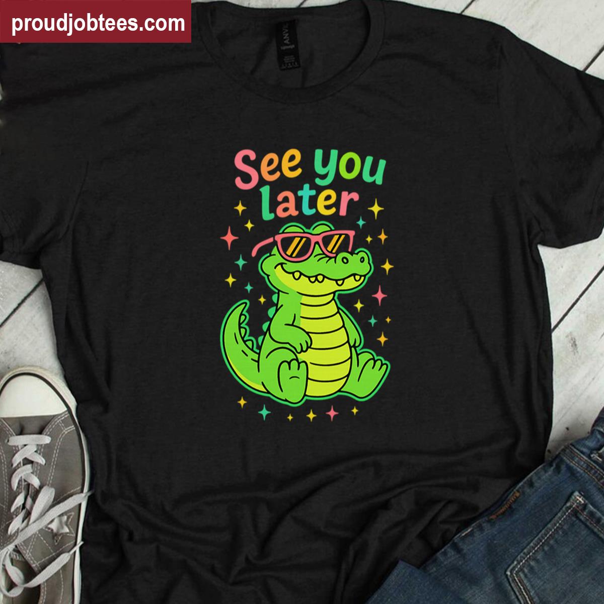 See You Later Alligator Cute Retro Animal Shirt
