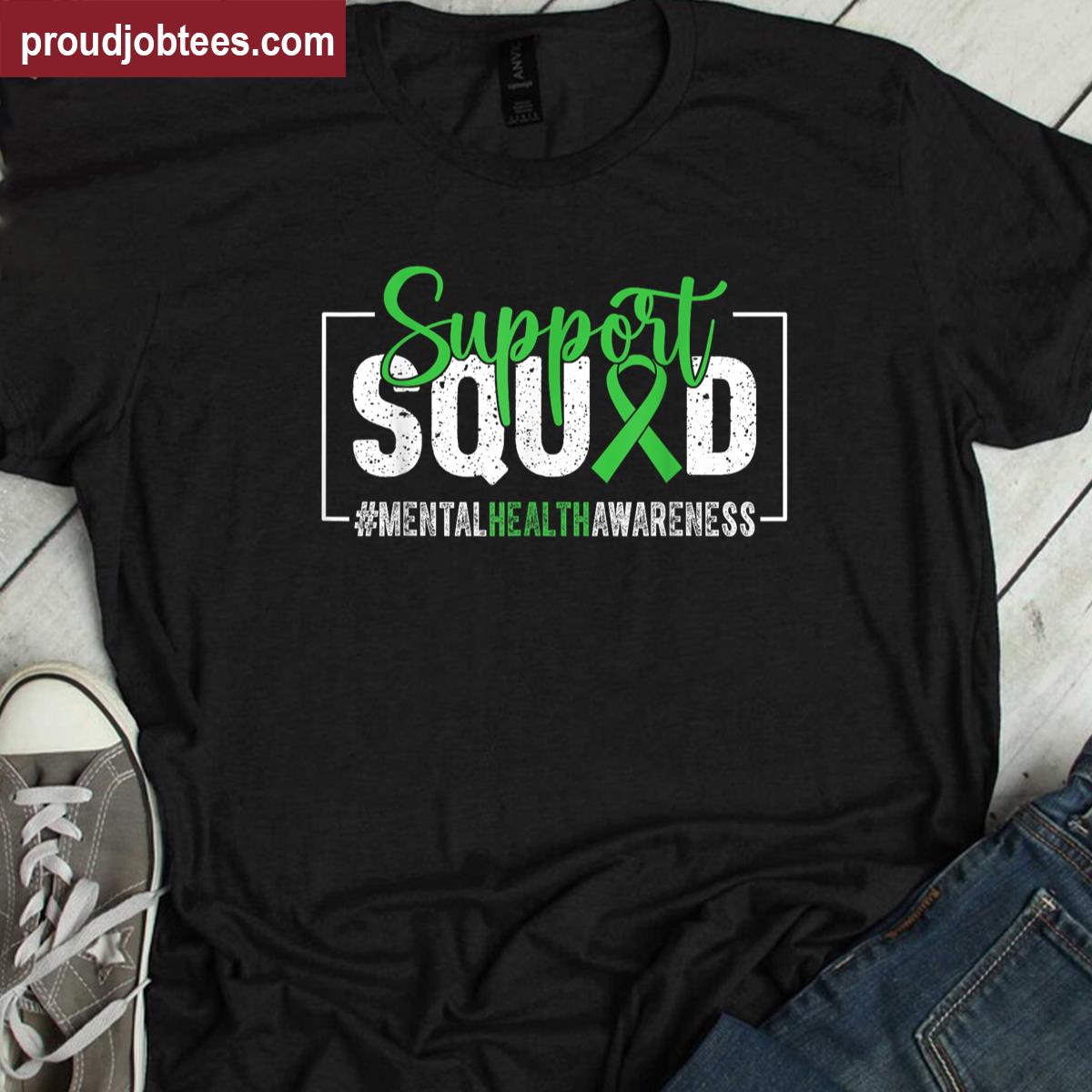 Support Squad Mental Health Awareness Ribbon Shirt