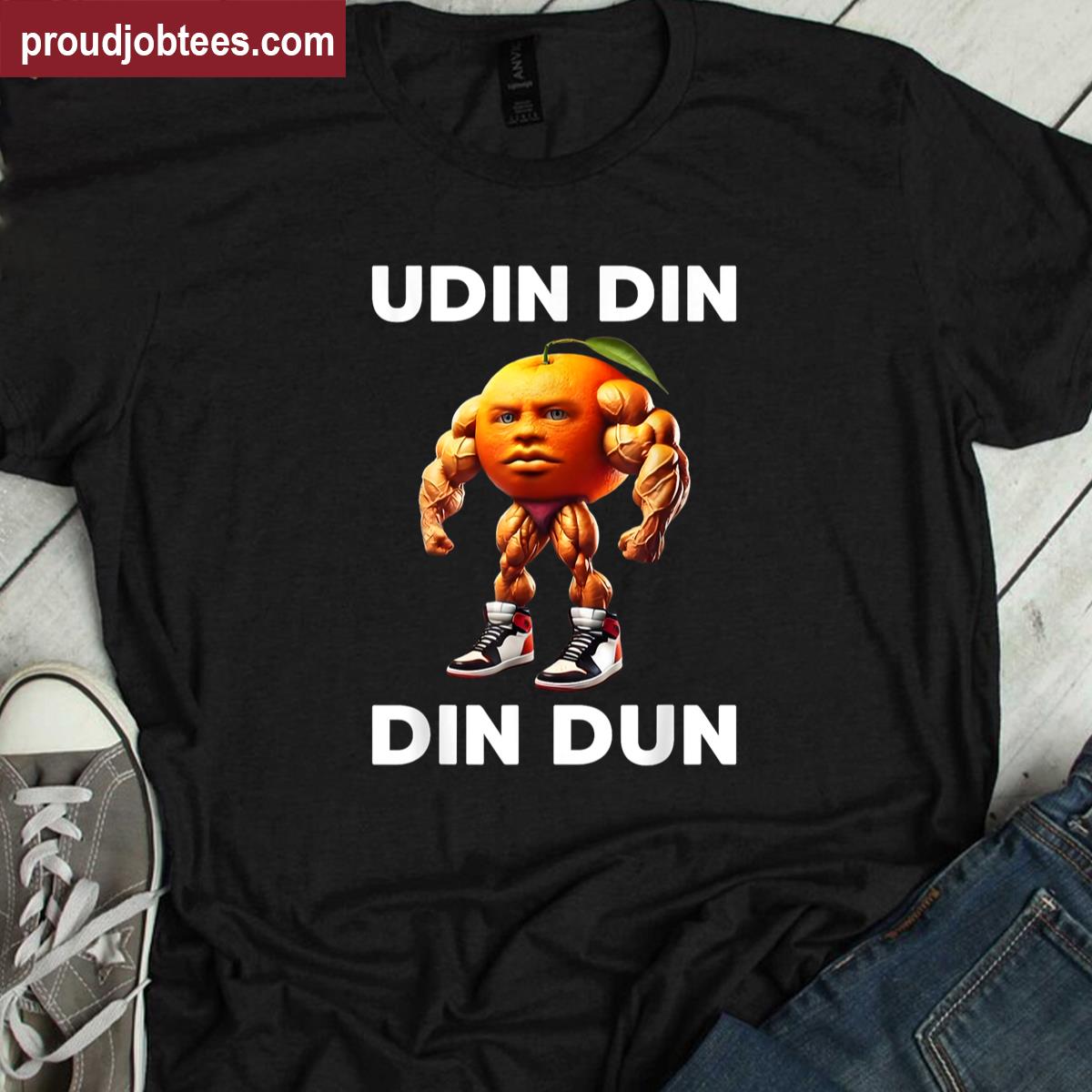 Udin Din Din Dun Italian Brainrot Meme Udindindindun Orange Shirt