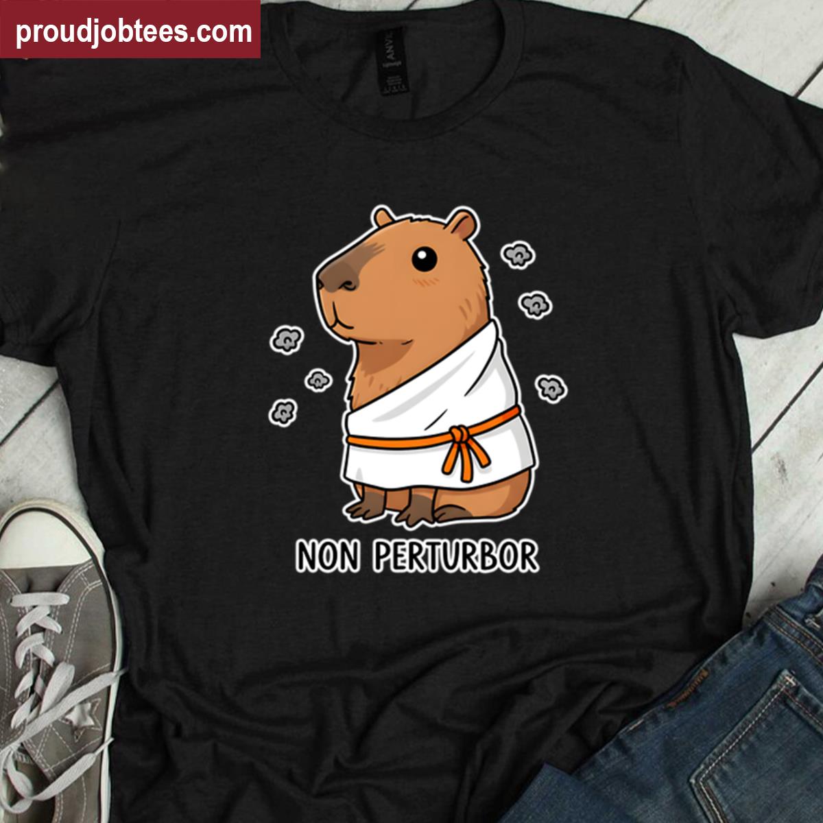 Unperturbed Capybara With Zen Robe And Shield Oversized Shirt
