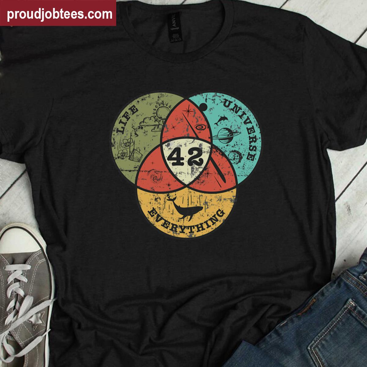Venn Diagram Life The Universe Everything Shirt