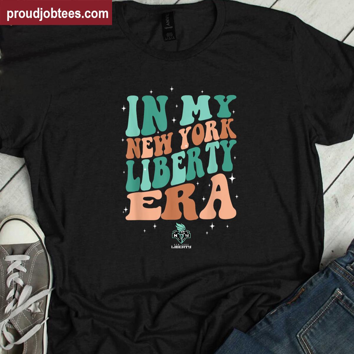 Wnba In My New York Liberty Era Retro Wave Logo Shirt