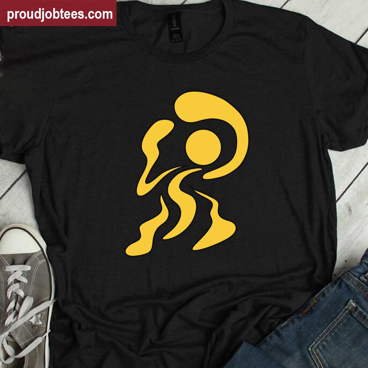Yellow Drippy Figure Oversized Shirt