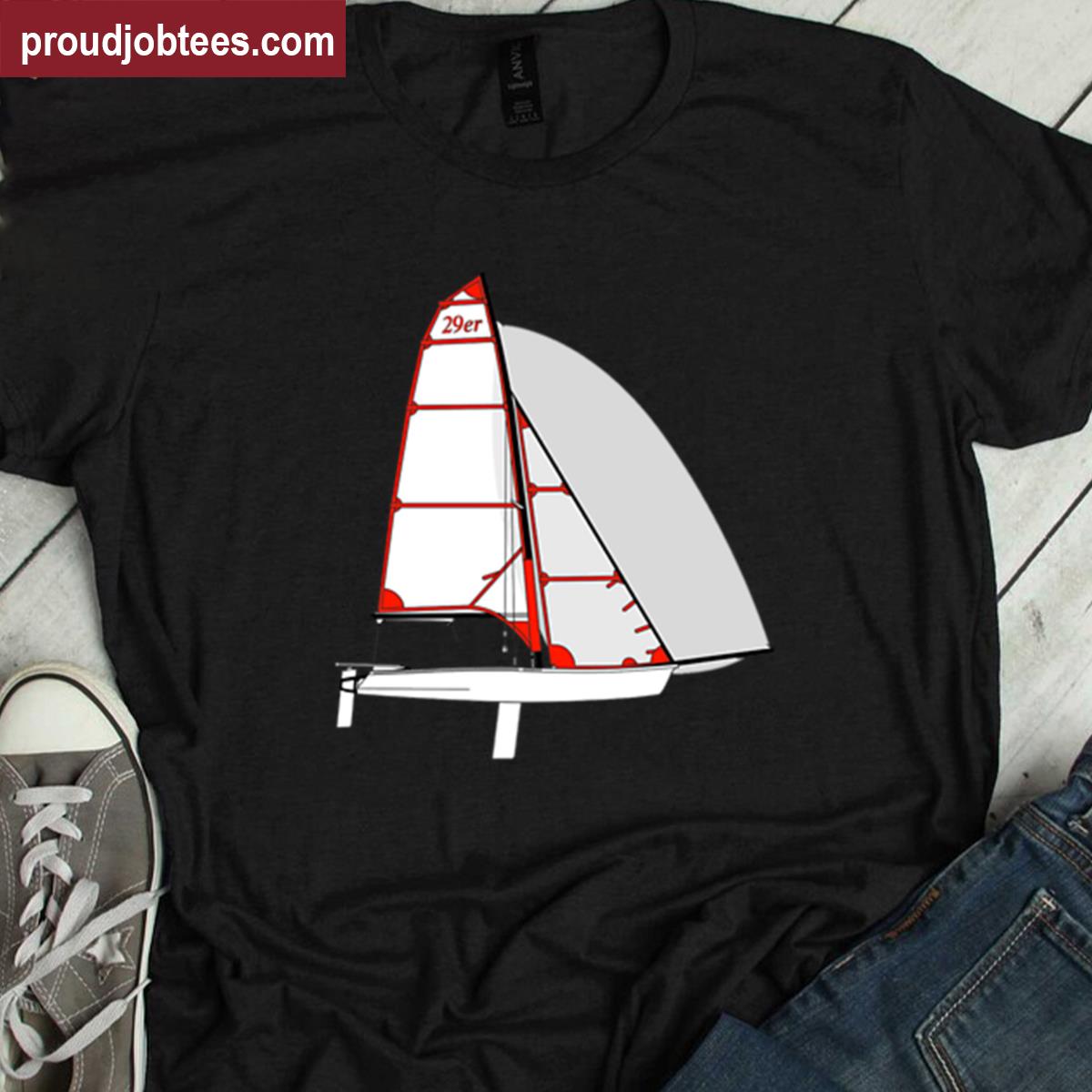 29er Sailboat Design Tee Shirt