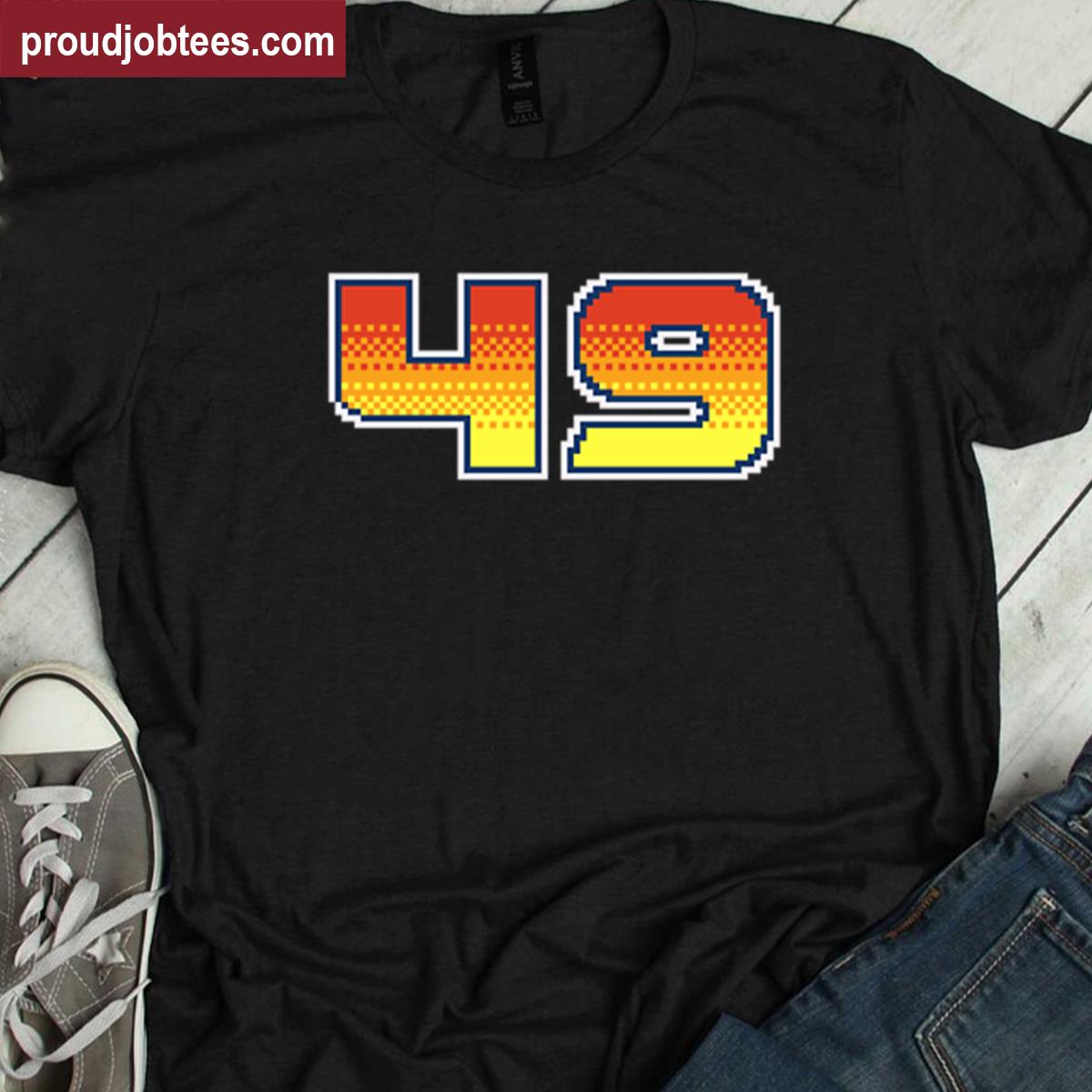 49ers Red Orange Yellow Tee Shirt