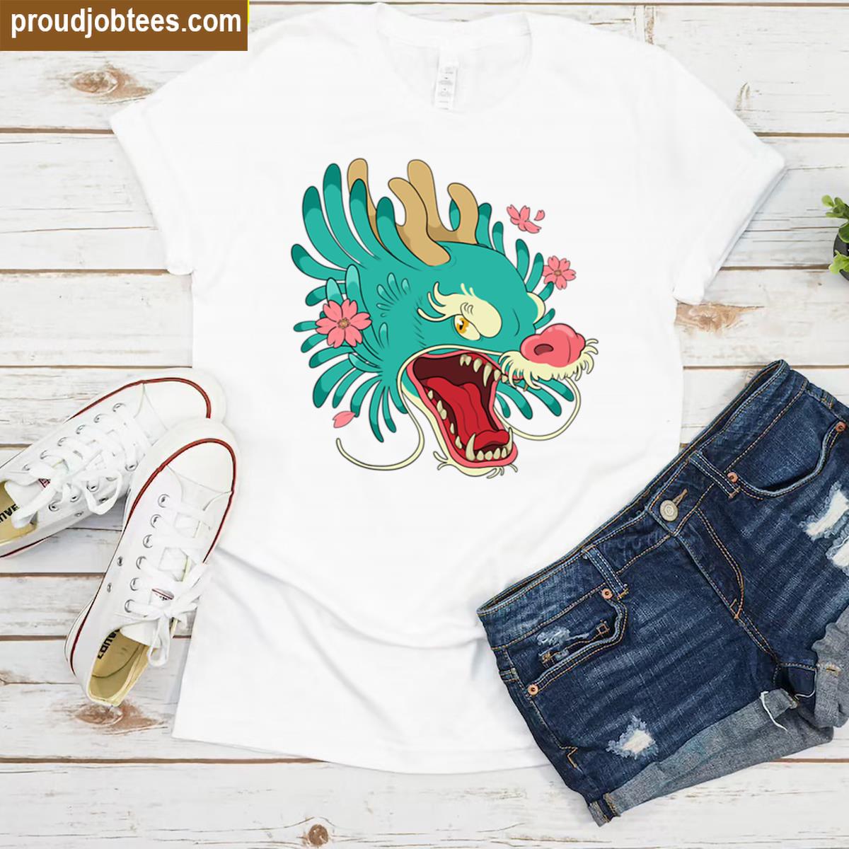 Azure Dragon Graphic Tee Shirt