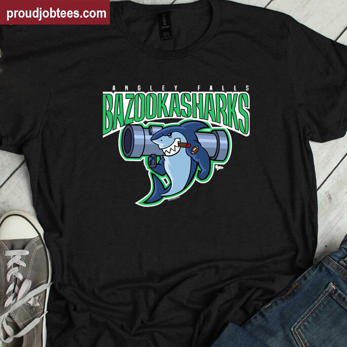 Bazooka Sharks Graphic Tee Shirt