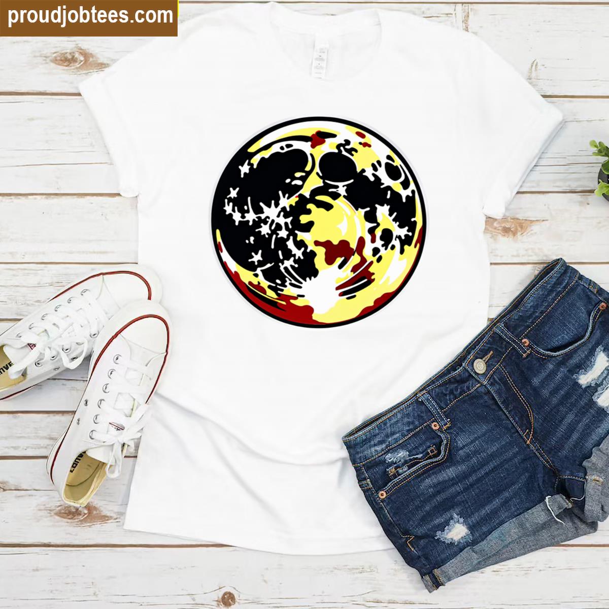 Bloody Full Moon Graphic Tee Shirt
