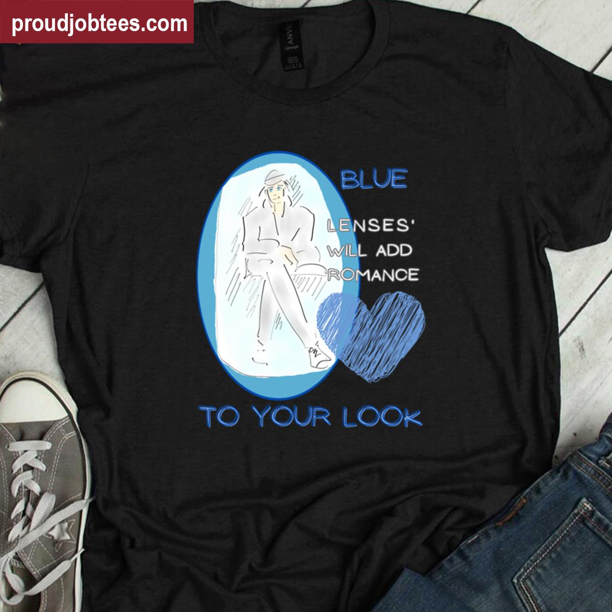 Blue Lenses Train Crushes Graphic Tee Shirt