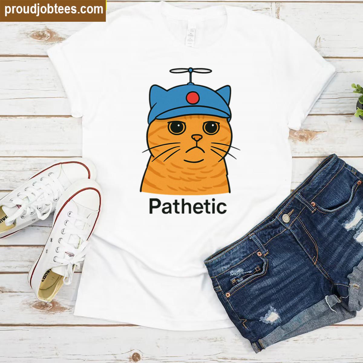 Cat In A Flying Hat Graphic Shirt