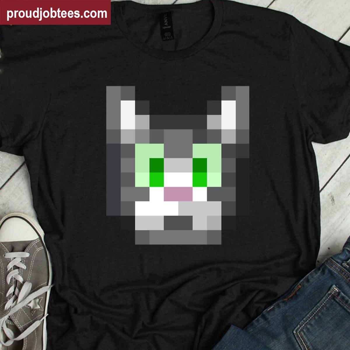 Cat Pixel Art Design Shirt