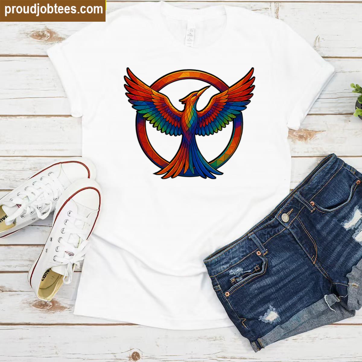 Catching Fire Logo Design Tee Shirt