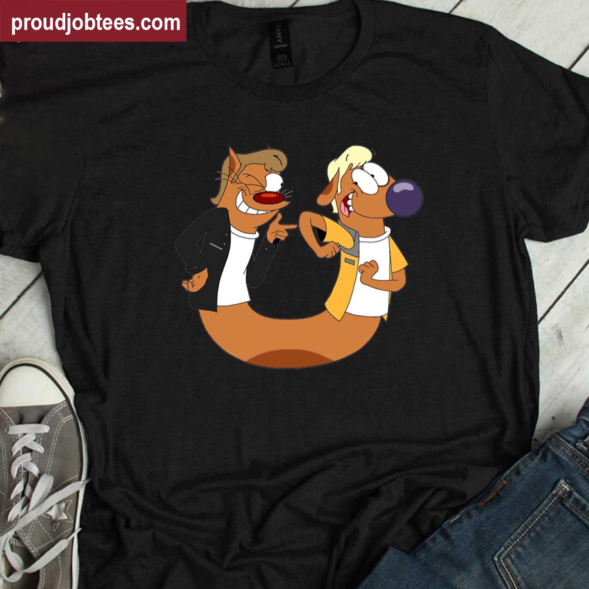 Catdog Retro Graphic Tee Shirt