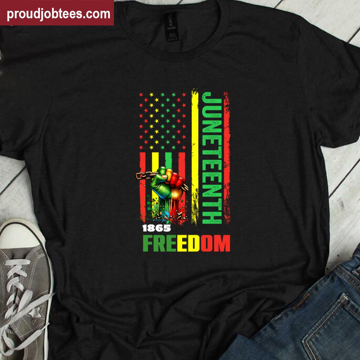 Celebrating Juneteenth Flag Graphic Shirt