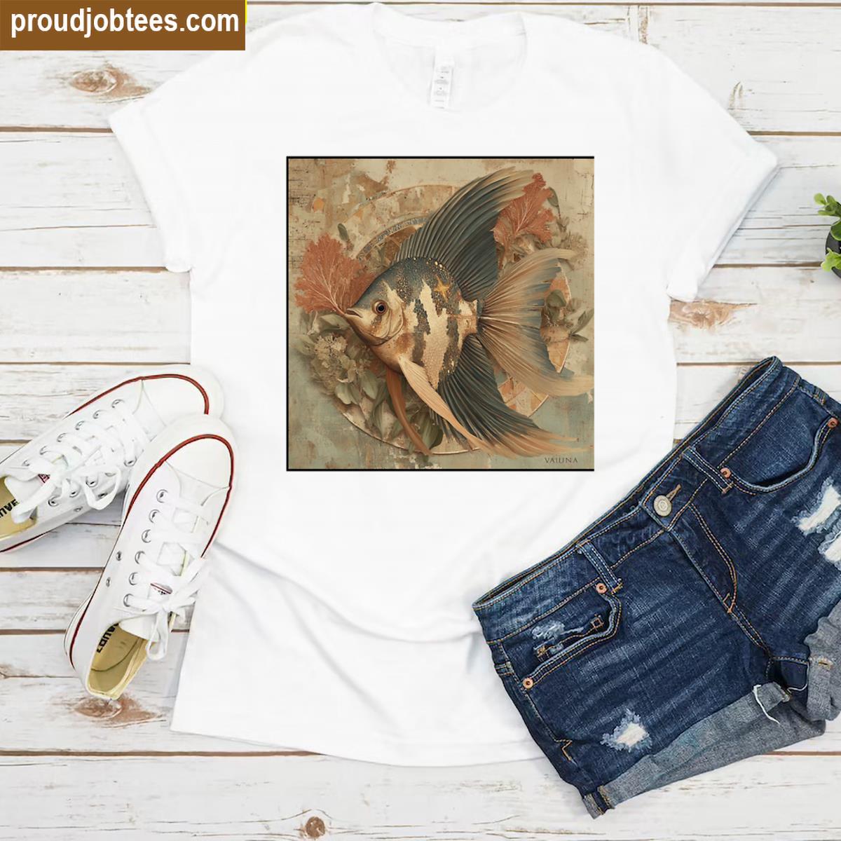 Charted Currents Fish Graphic Tee Shirt