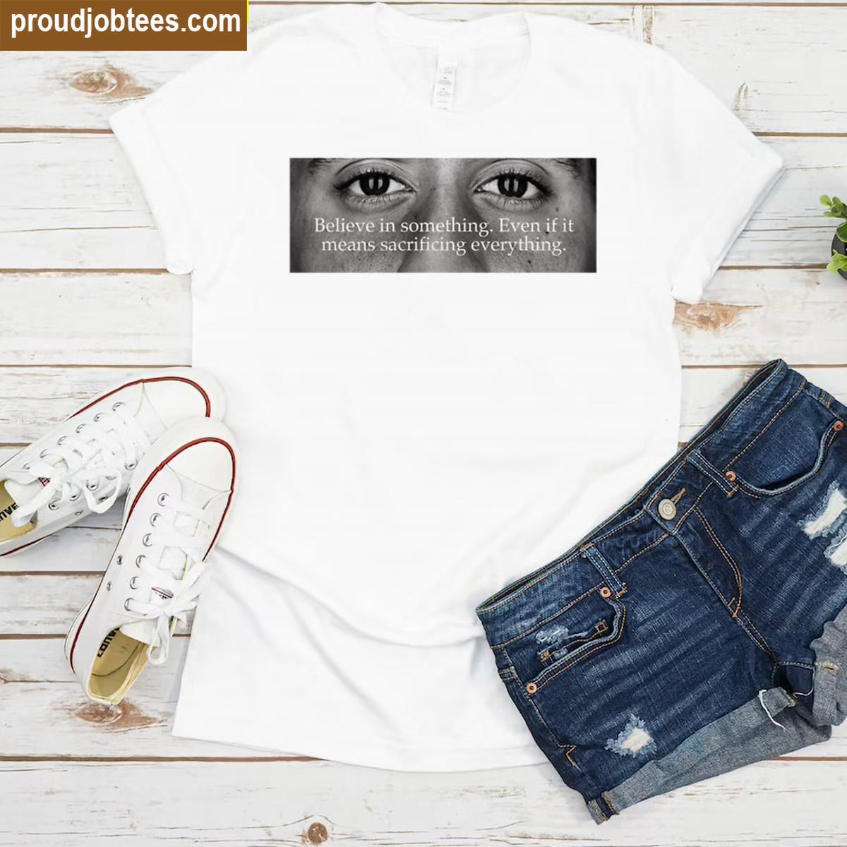 Colin Kaepernick Believe Graphic Tee Shirt