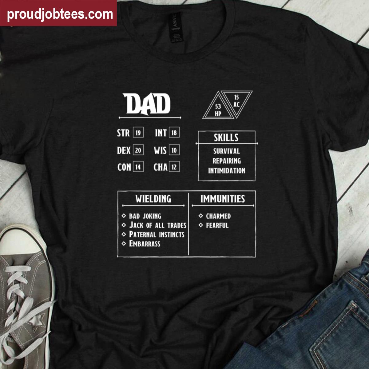 Dad Dungeons And Dragons Gifts Shirt