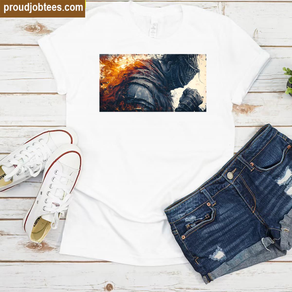 Dark Fantasy Knight Deskmat Design Shirt