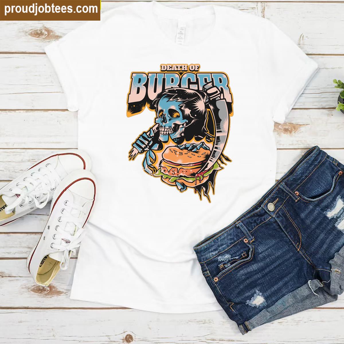 Death Of Burger Graphic Tee Shirt
