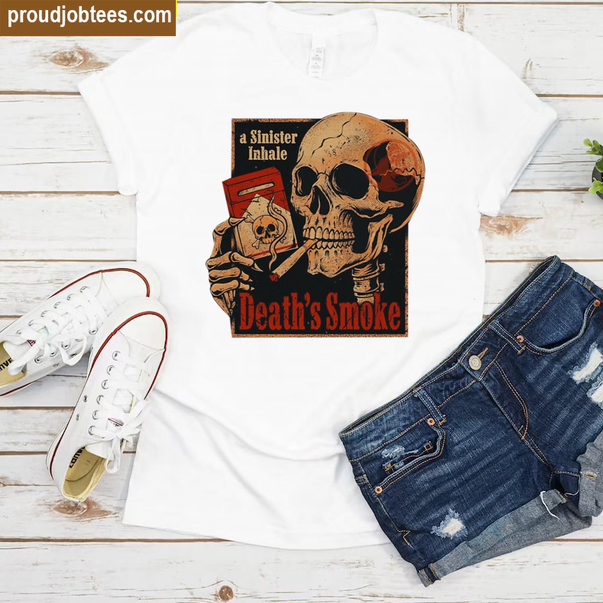 Deaths Smoke Art Tee Shirt