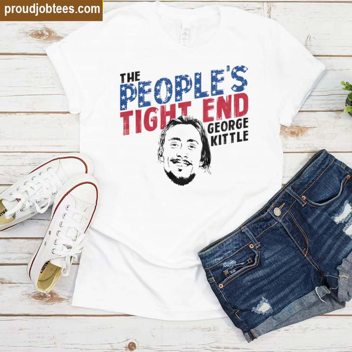 George Kittle Football Bleached Tee Shirt