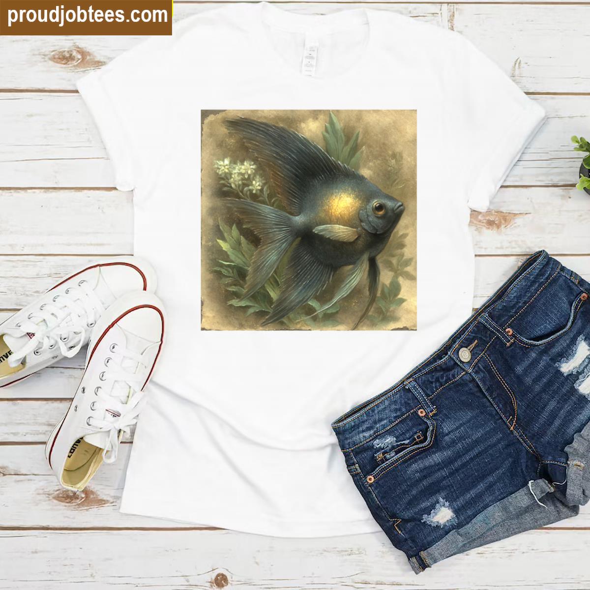 Gilded Fin Stylish Ocean Theme Shirt