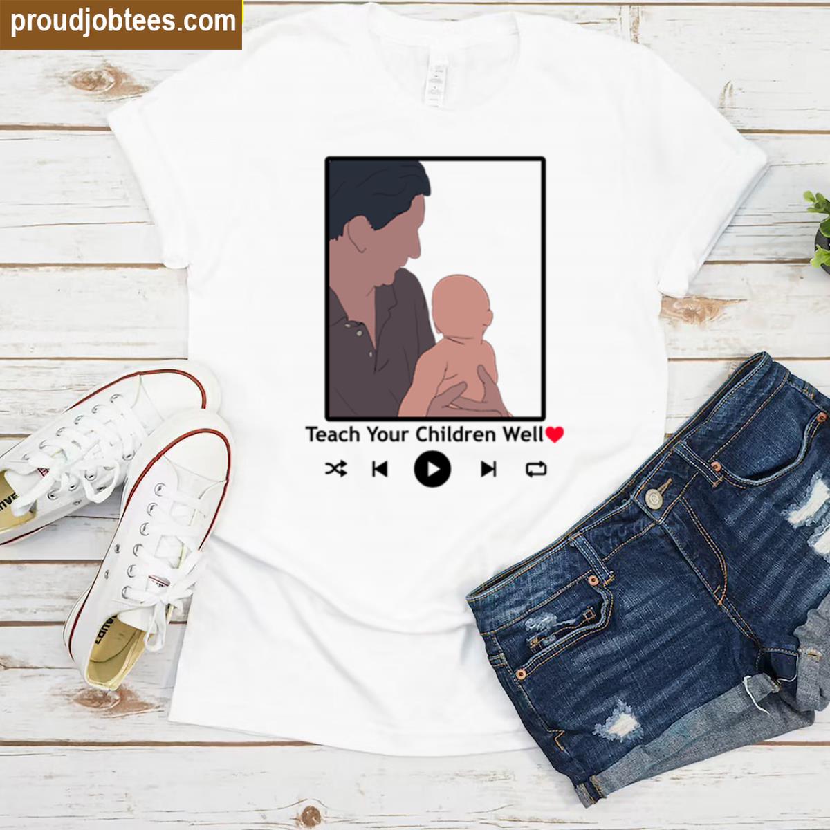 Grandpa Teach Your Children Graphic Tee Shirt