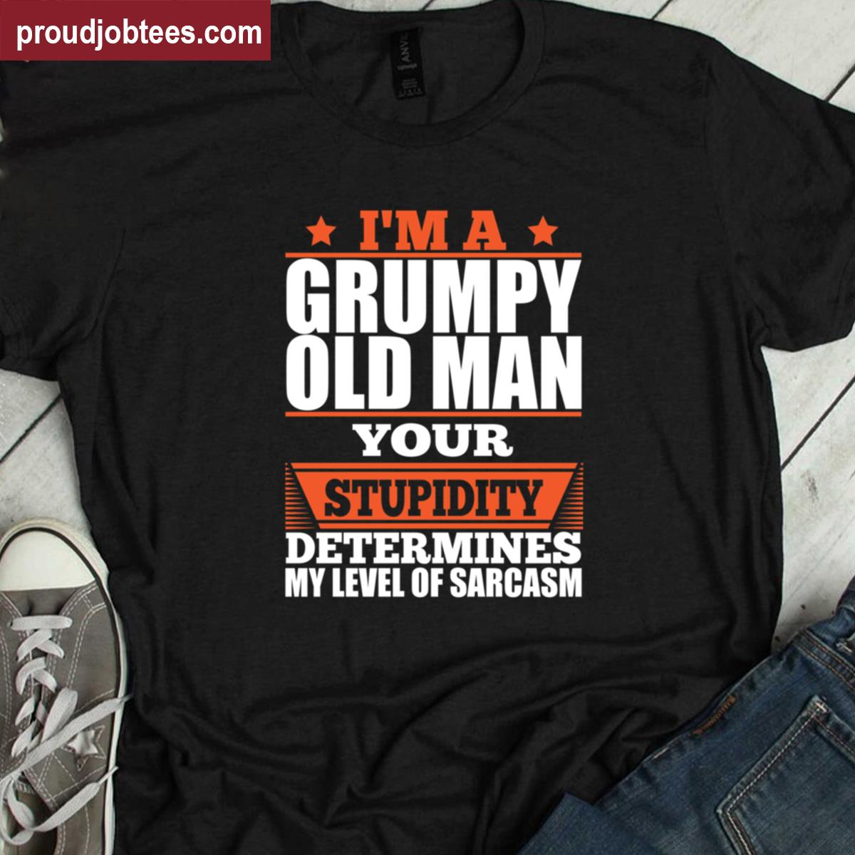 Grumpy Old Man Graphic Tee Shirt