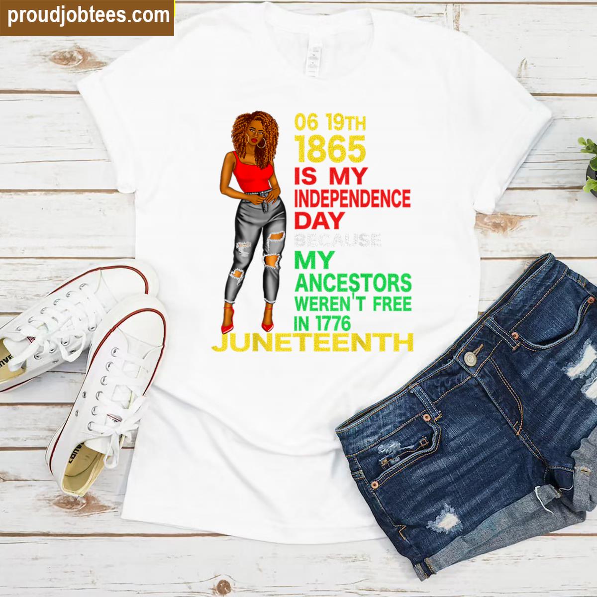Happy Juneteenth Black Women Tee Shirt