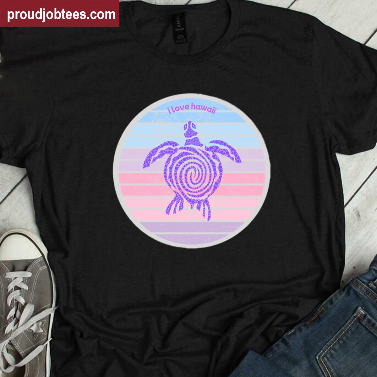 Hawaii Honu Graphic Tee Shirt