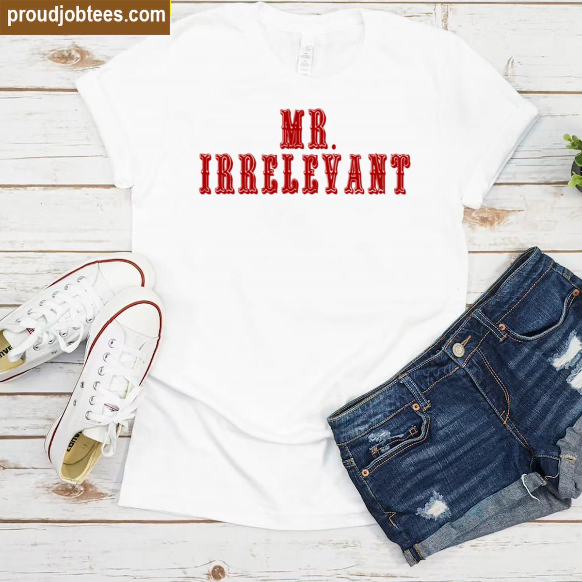 Irrelevant Red Oversized Tee Casual Style Shirt