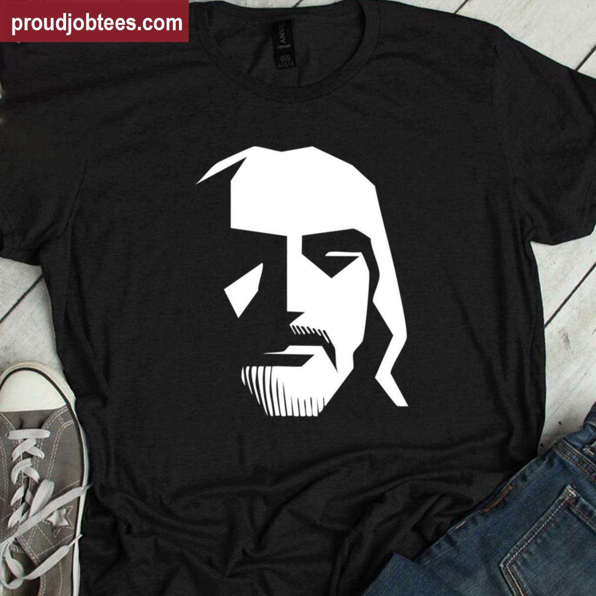 Jesus Face Design Tee Shirt