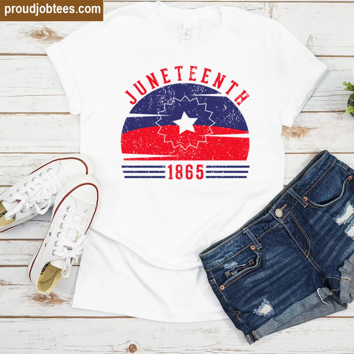 Juneteenth 1865 Retro Style Tee Shirt
