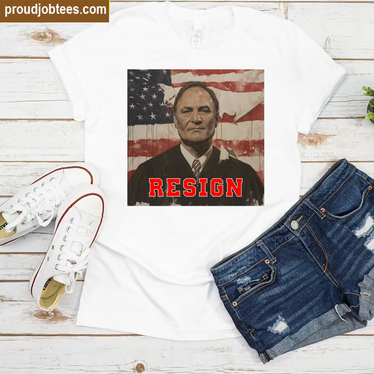 Justice Samuel Alito Resign Graphic Tee Shirt