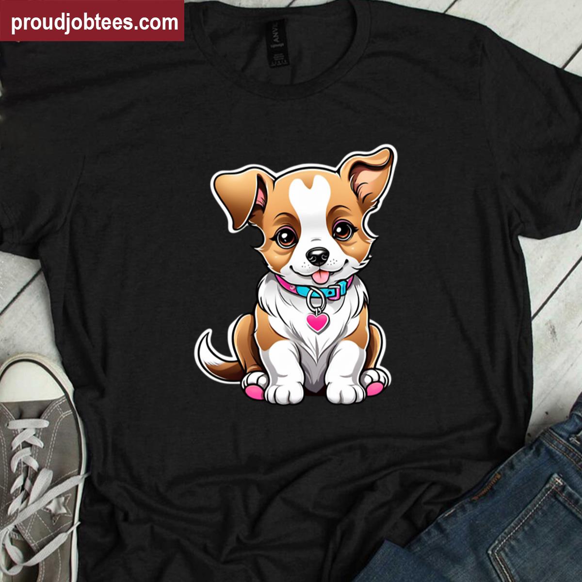 Kawaii Puppy Digital Art Shirt