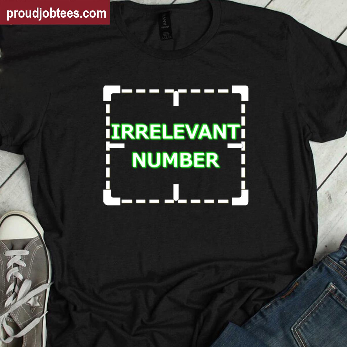 Oversized Irrelevant Number Tee Shirt