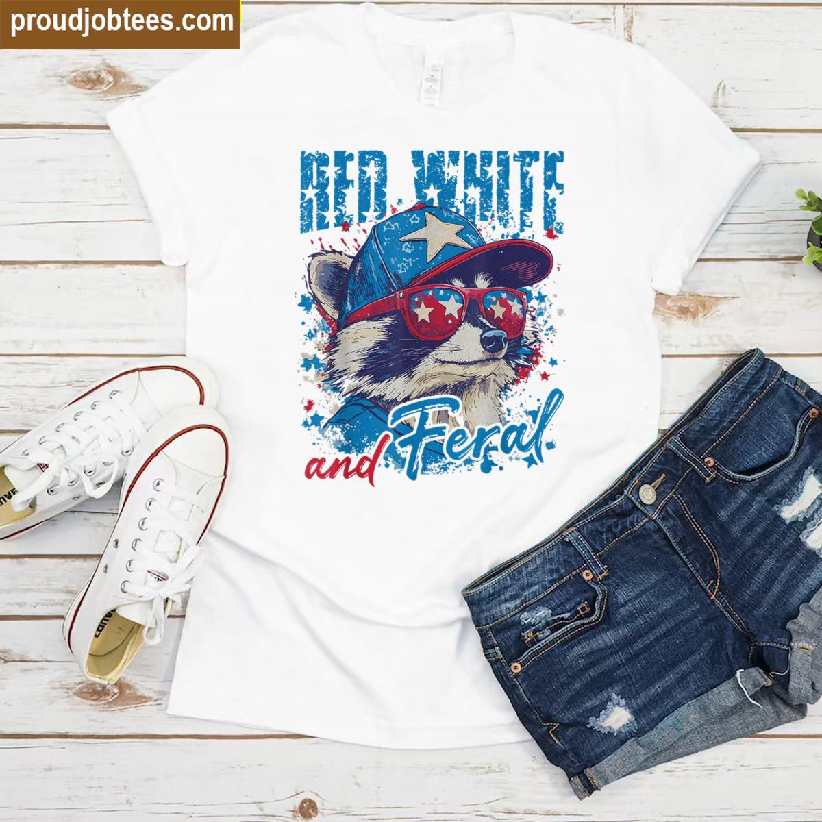 4th Of July Raccoon Tee Shirt