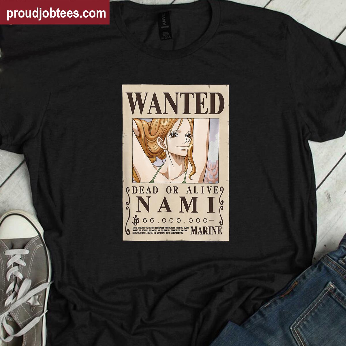 Anime Cat Wanted Poster Tee Shirt