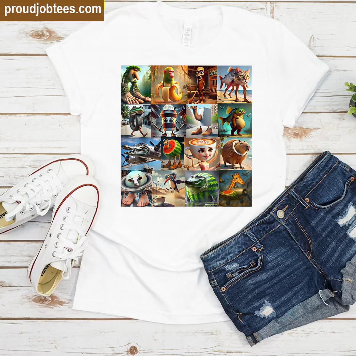 Brainrot Meme Graphic Tee Unisex Shirt