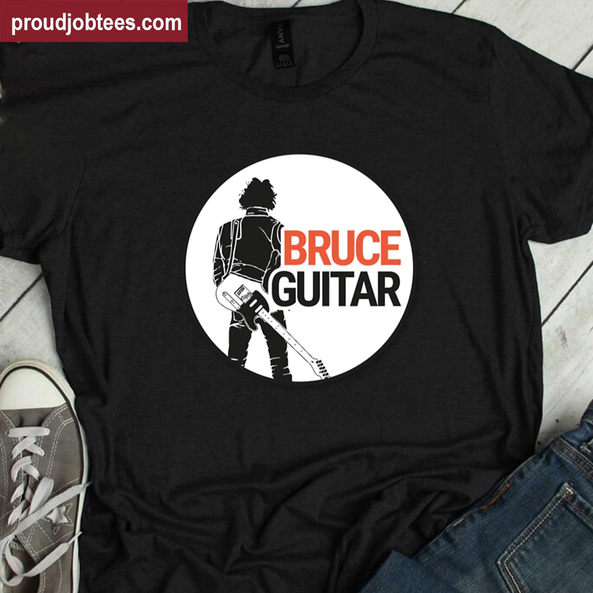 Bruce Guitarist Graphic Tee Shirt