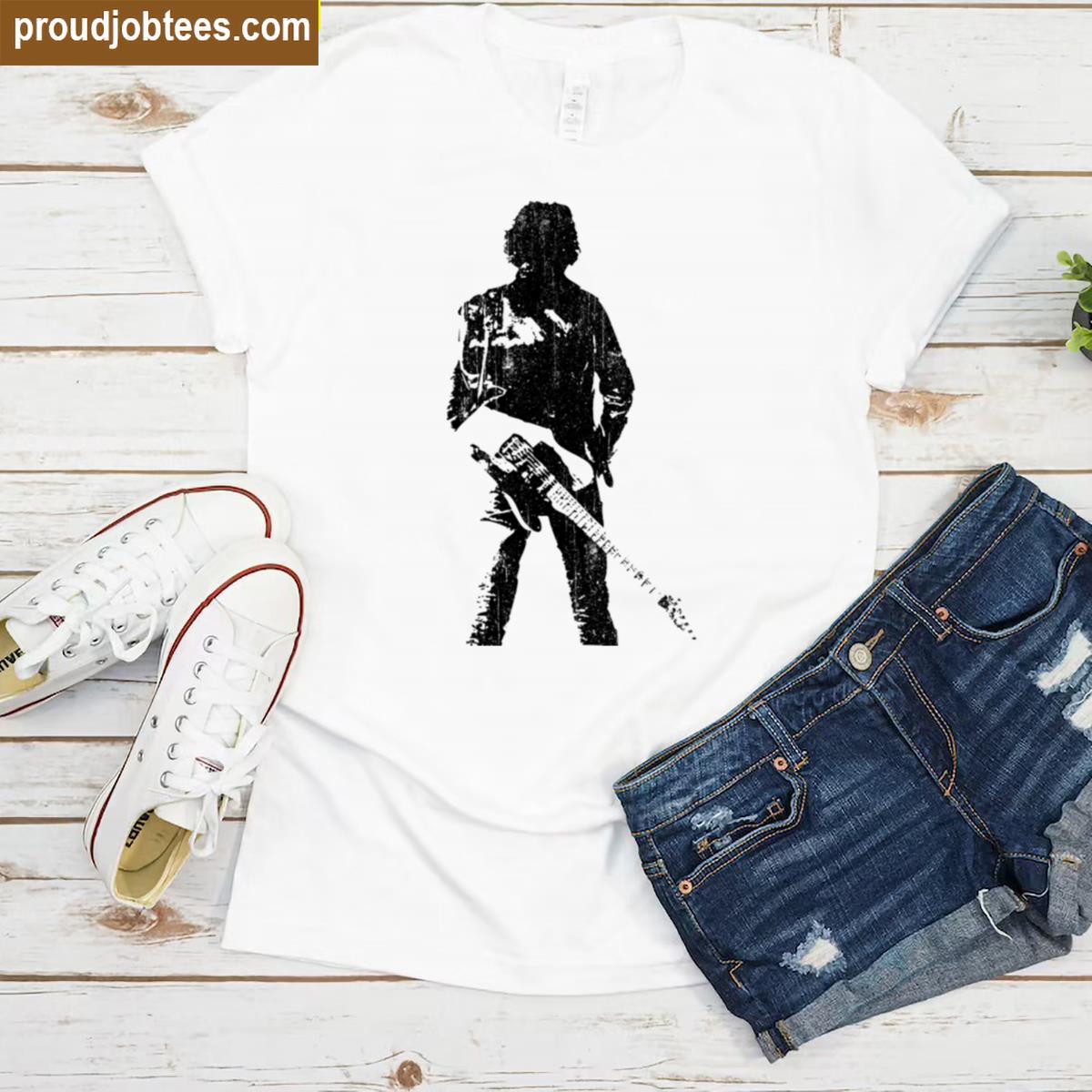 Bruce Springsteen Guitarist Retro Tee Shirt