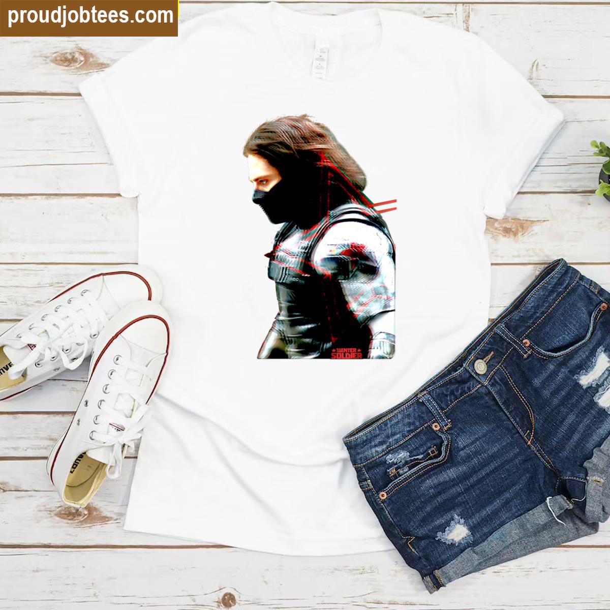 Bucky Barnes Avengers Superhero Graphic Tee Shirt