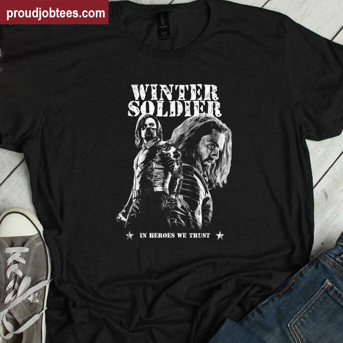 Bucky Barnes Fan Art Vintage Tee Shirt