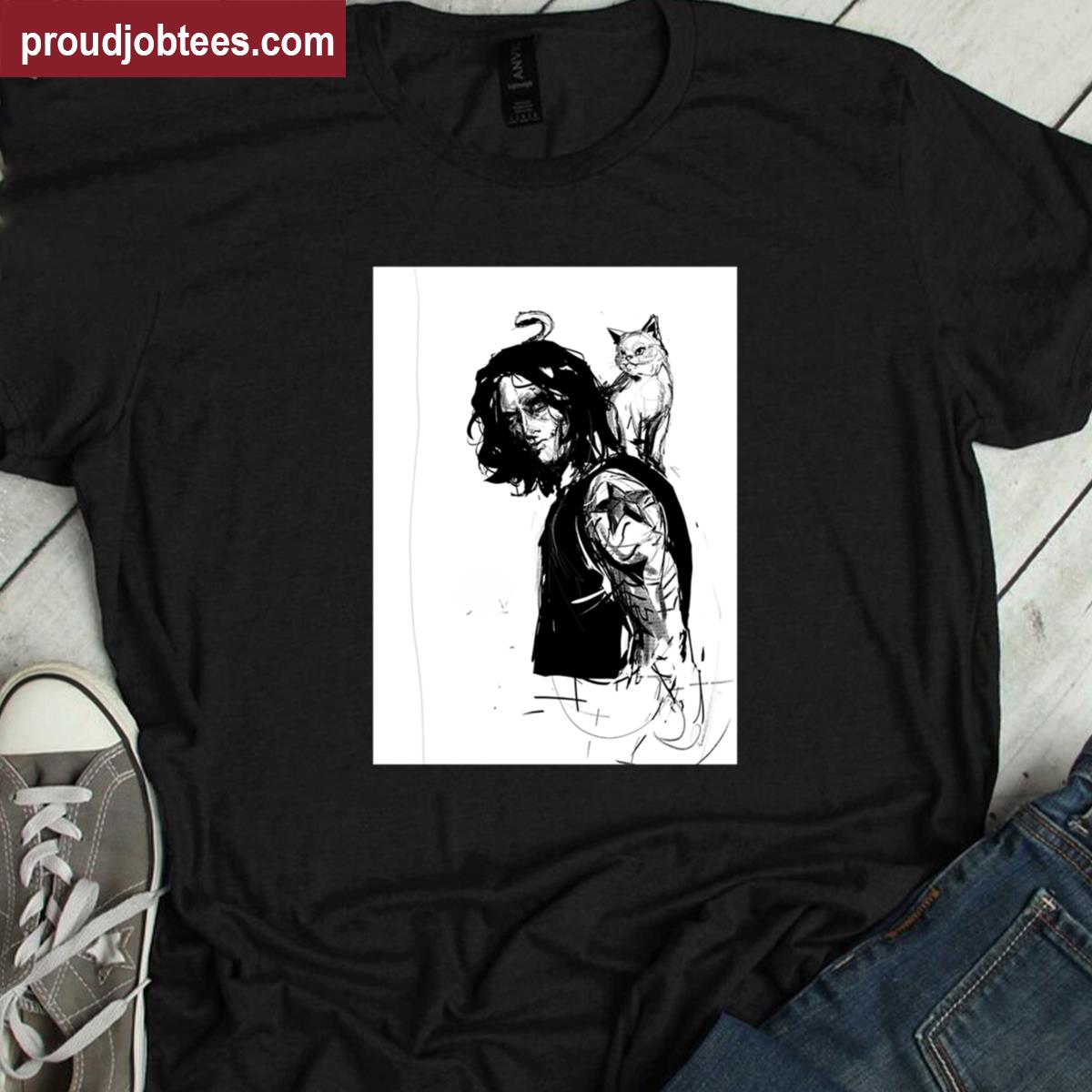 Bucky Barnes Graphic Tee Shirt