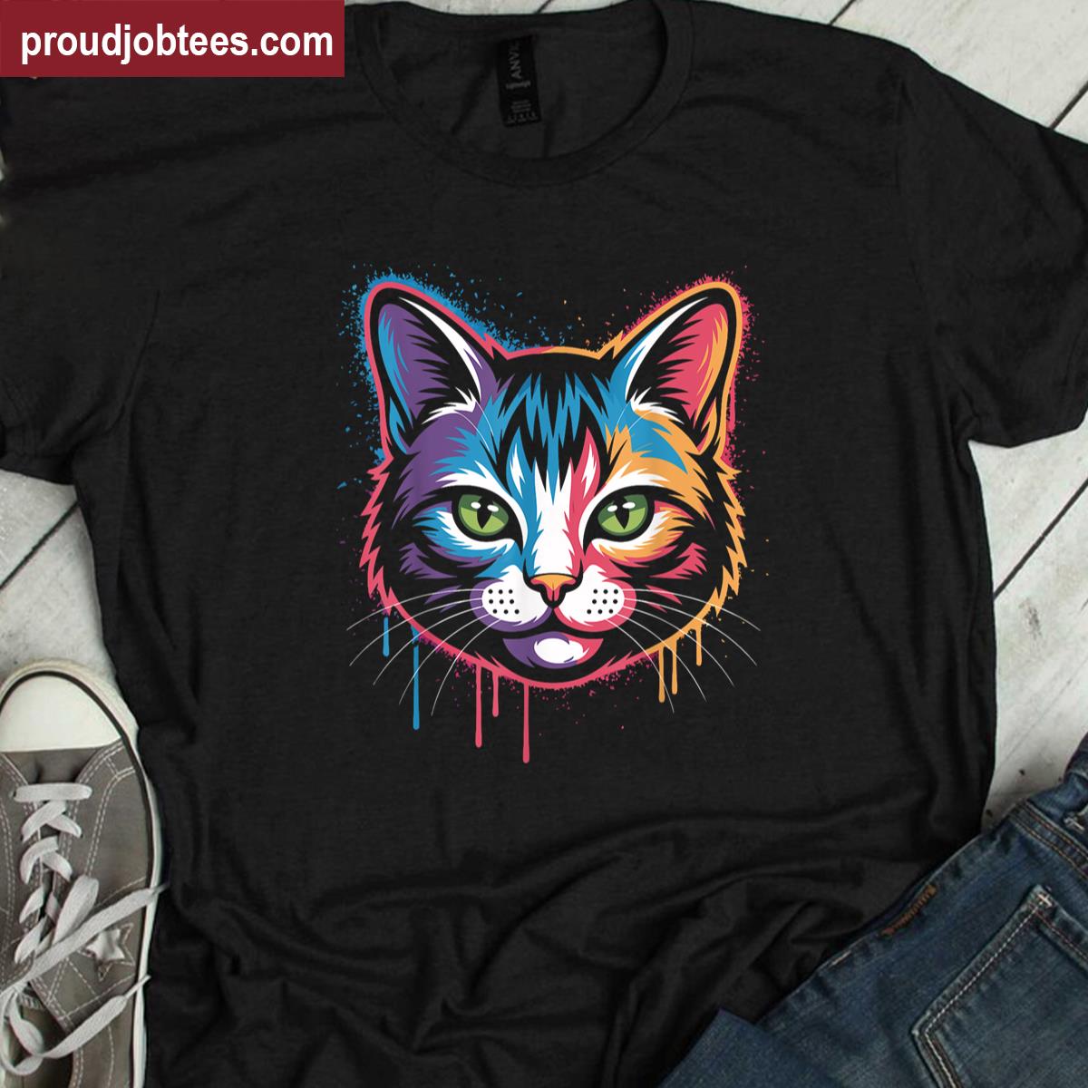 Cat Artwork Stylish Shirt