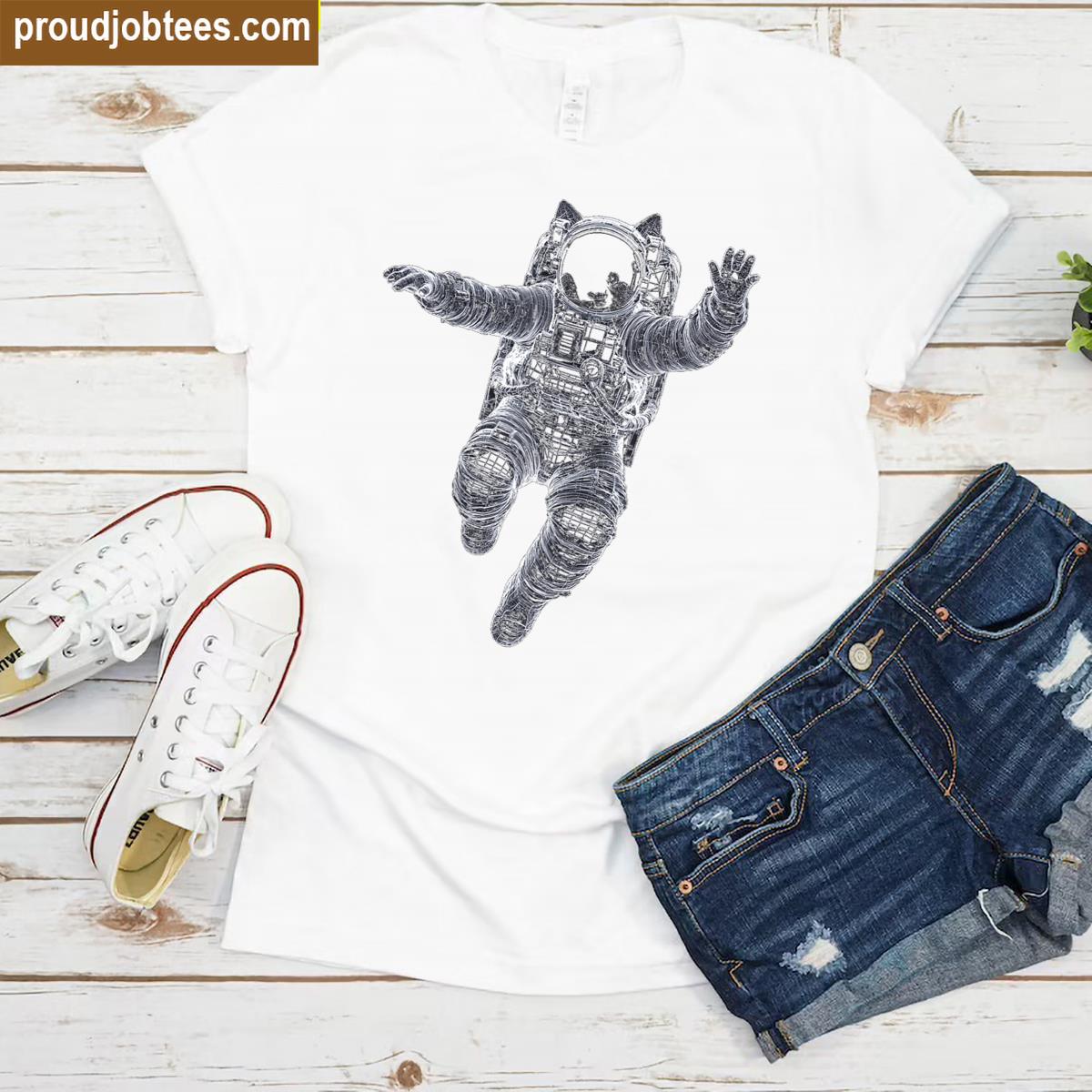 Cat Graphic Art Tee Shirt