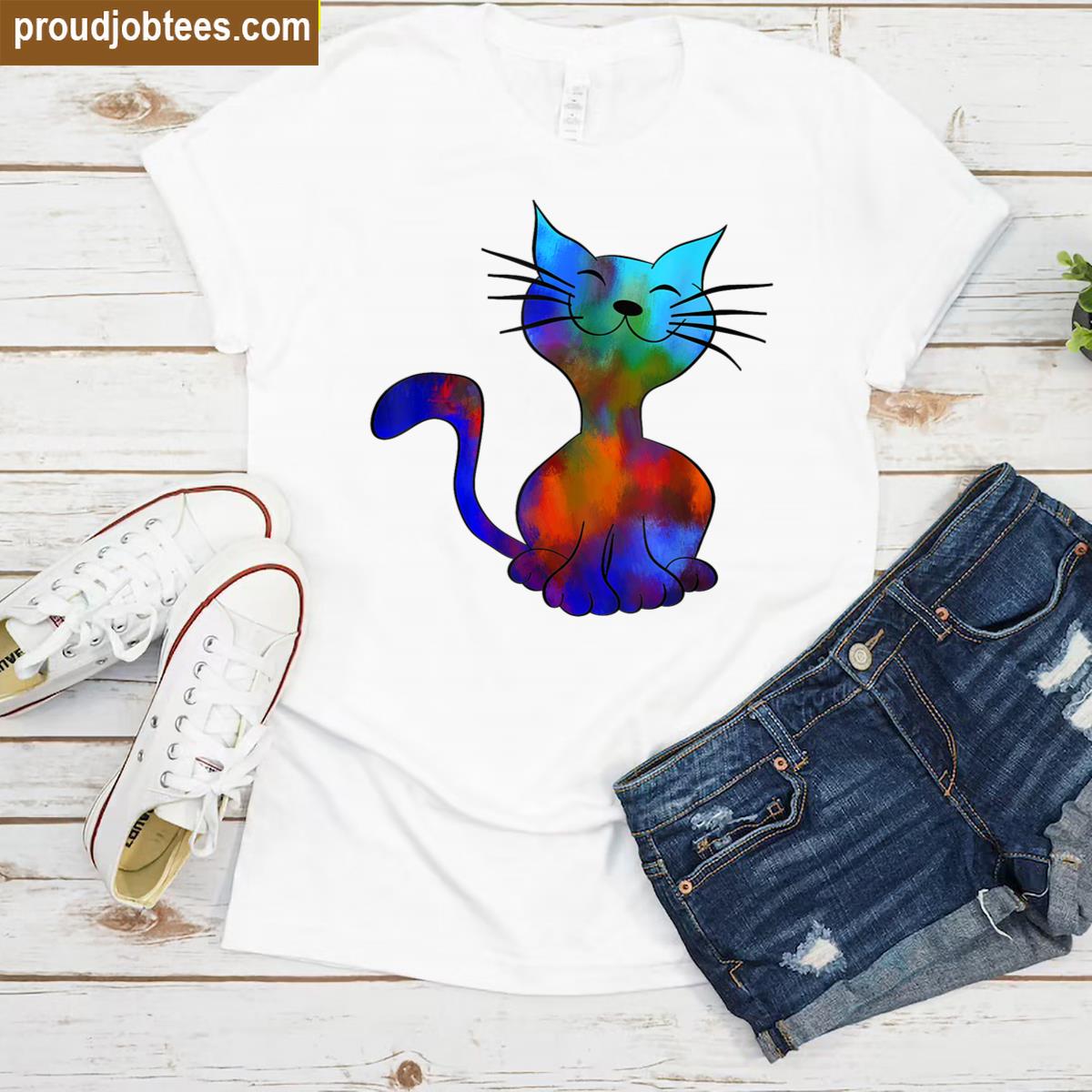 Cat Graphic Tee Stylish Shirt
